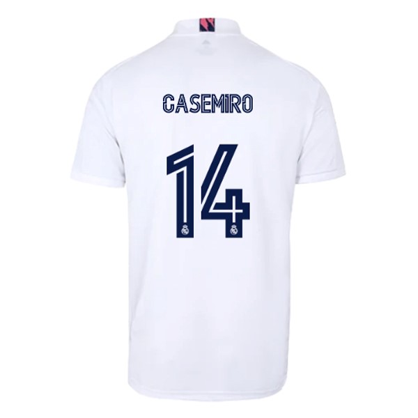 Trikot Real Madrid Heim NO.14 Casemiro 2020-21 Weiß Fussballtrikots Günstig